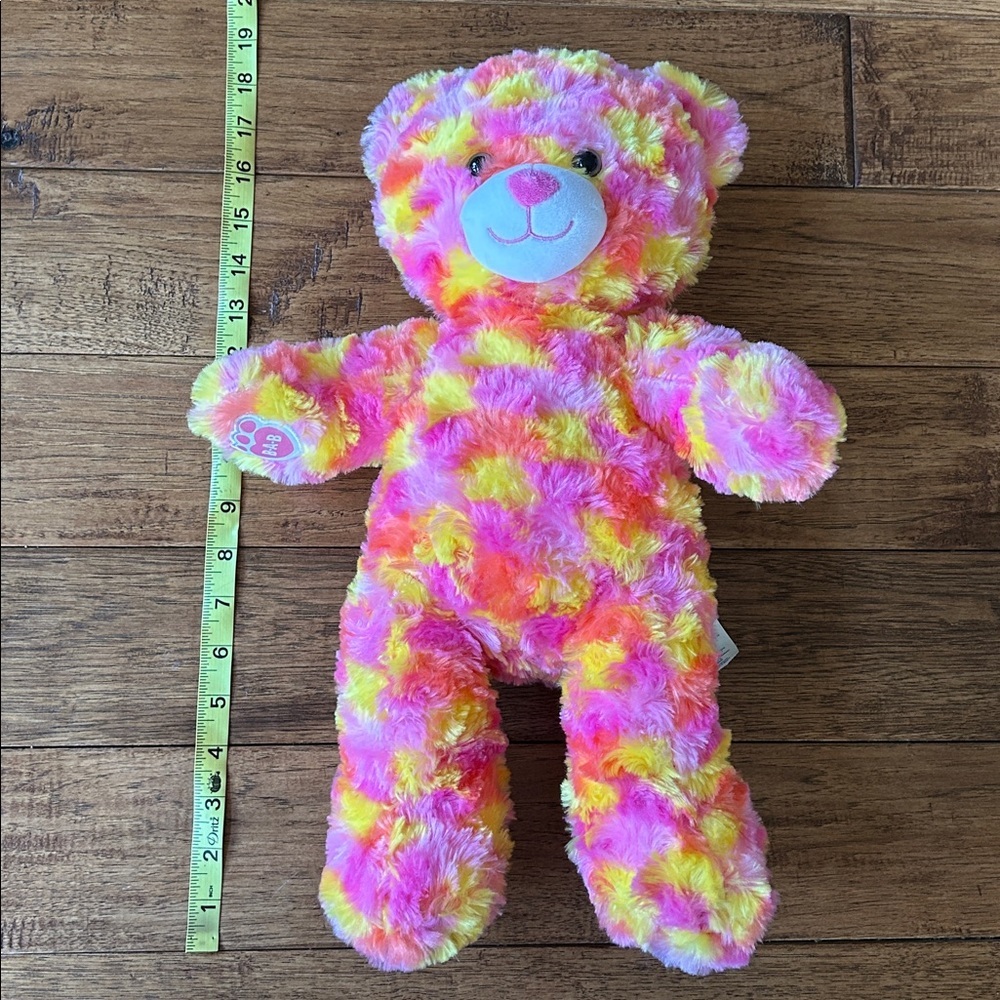 Build-A-Bear Workshop Sun Sparkle Teddy Bear Pink Yellow Collectible Stuffy - Picture 6 of 7